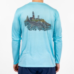 Shirts J&H Tackle Montauk Lighthouse Performance Long Sleeve T-Shirt -Apparel + Shoes Shop image 127
