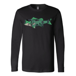Shirts J&H Tackle Zombie Largemouth Bass Long Sleeve T-Shirt